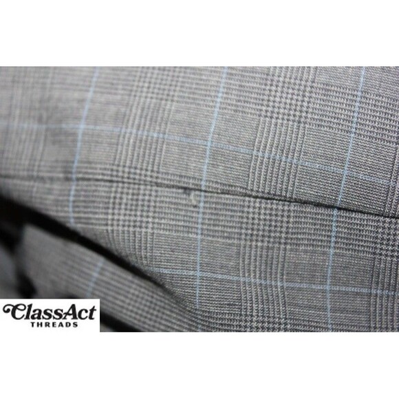 Hart Schaffner Marx 2 Piece Suit Gray Glen Plaid Wool 2 Btn 42L 37" Waist - Picture 11 of 11